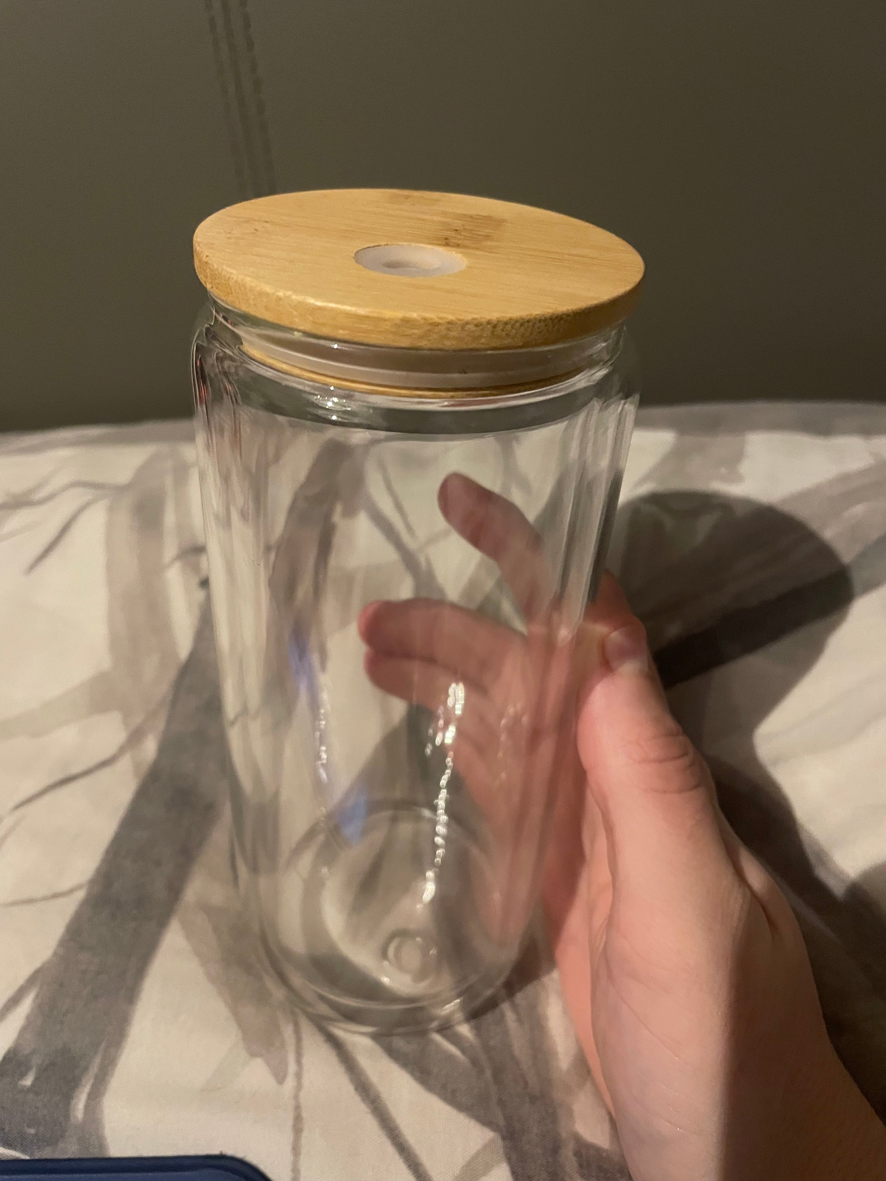 20oz Glass Snowglobe Tumbler