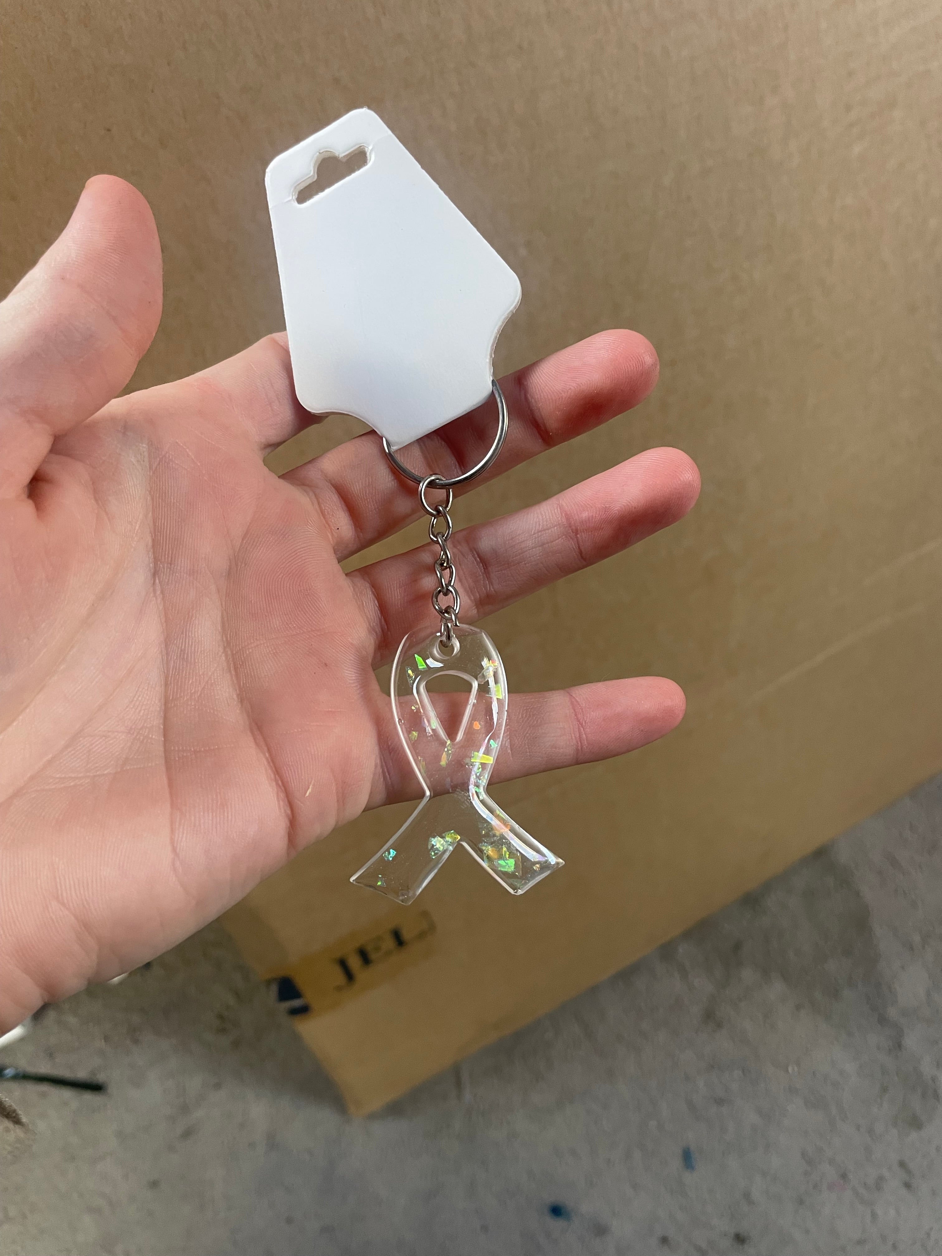 Resin Ribbon Keyring