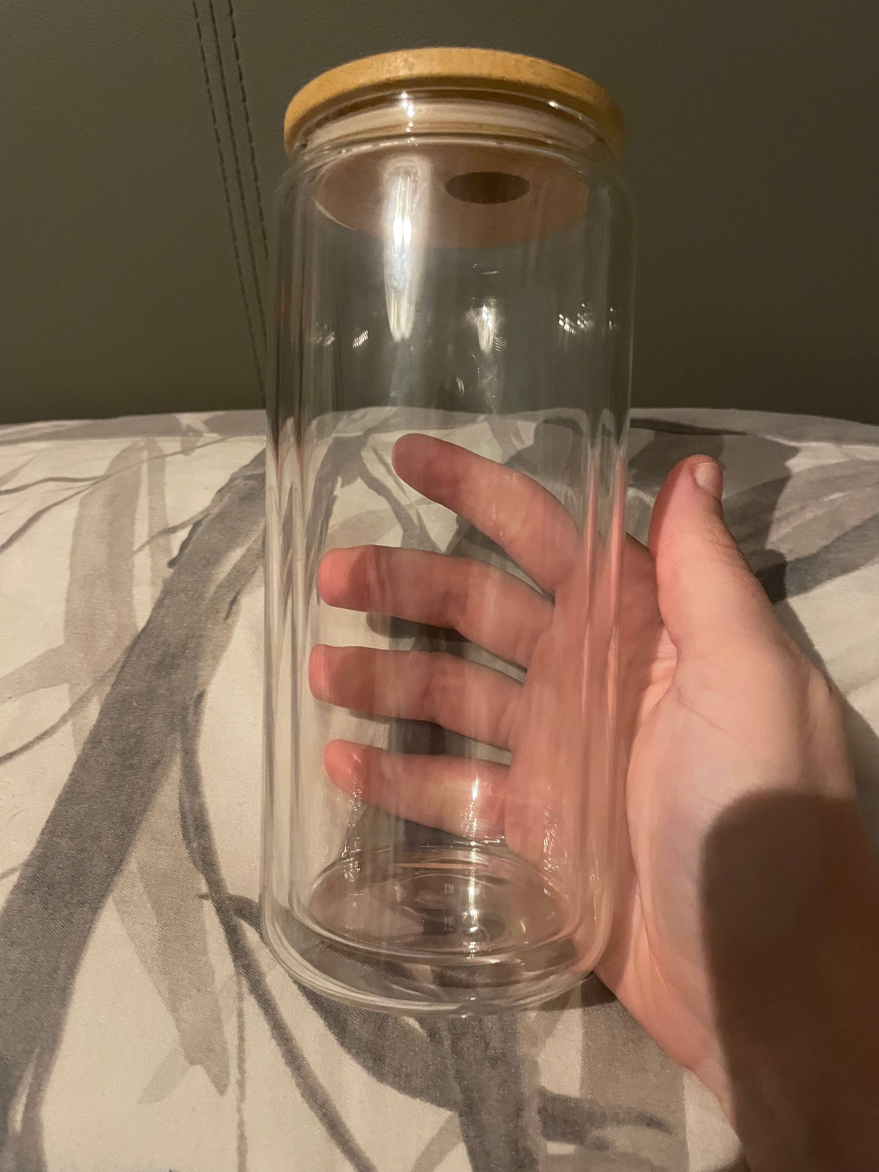 20oz Glass Snowglobe Tumbler