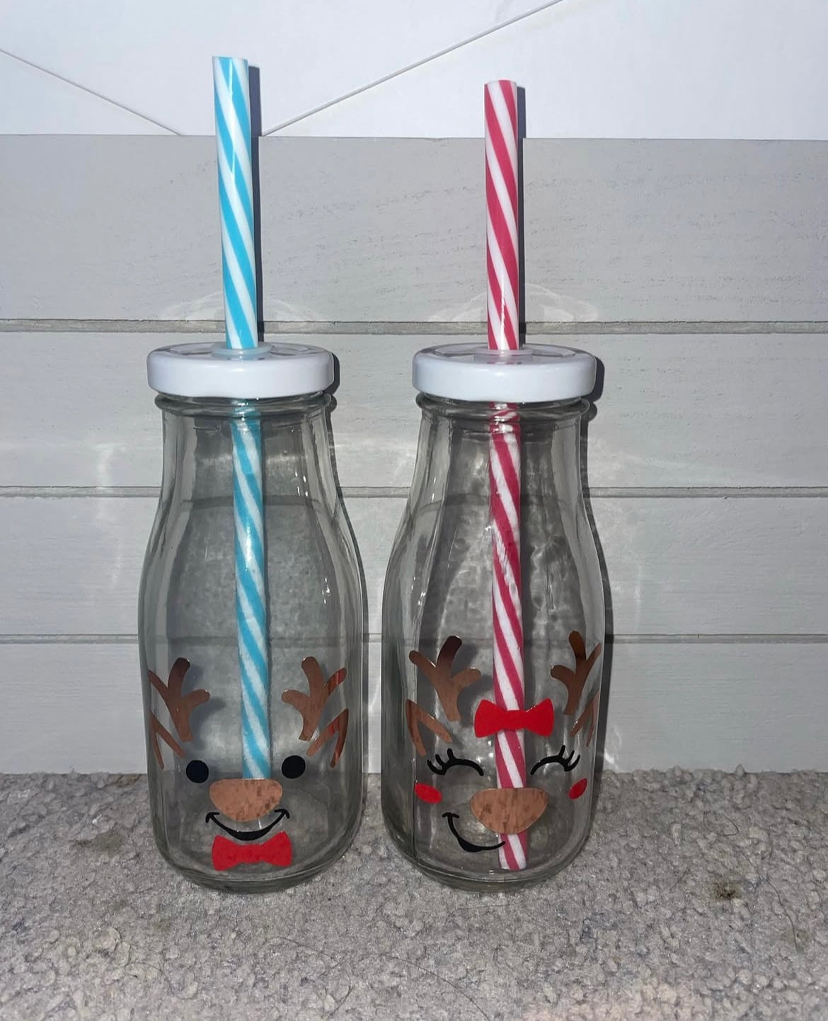 Christmas Milk Bottles
