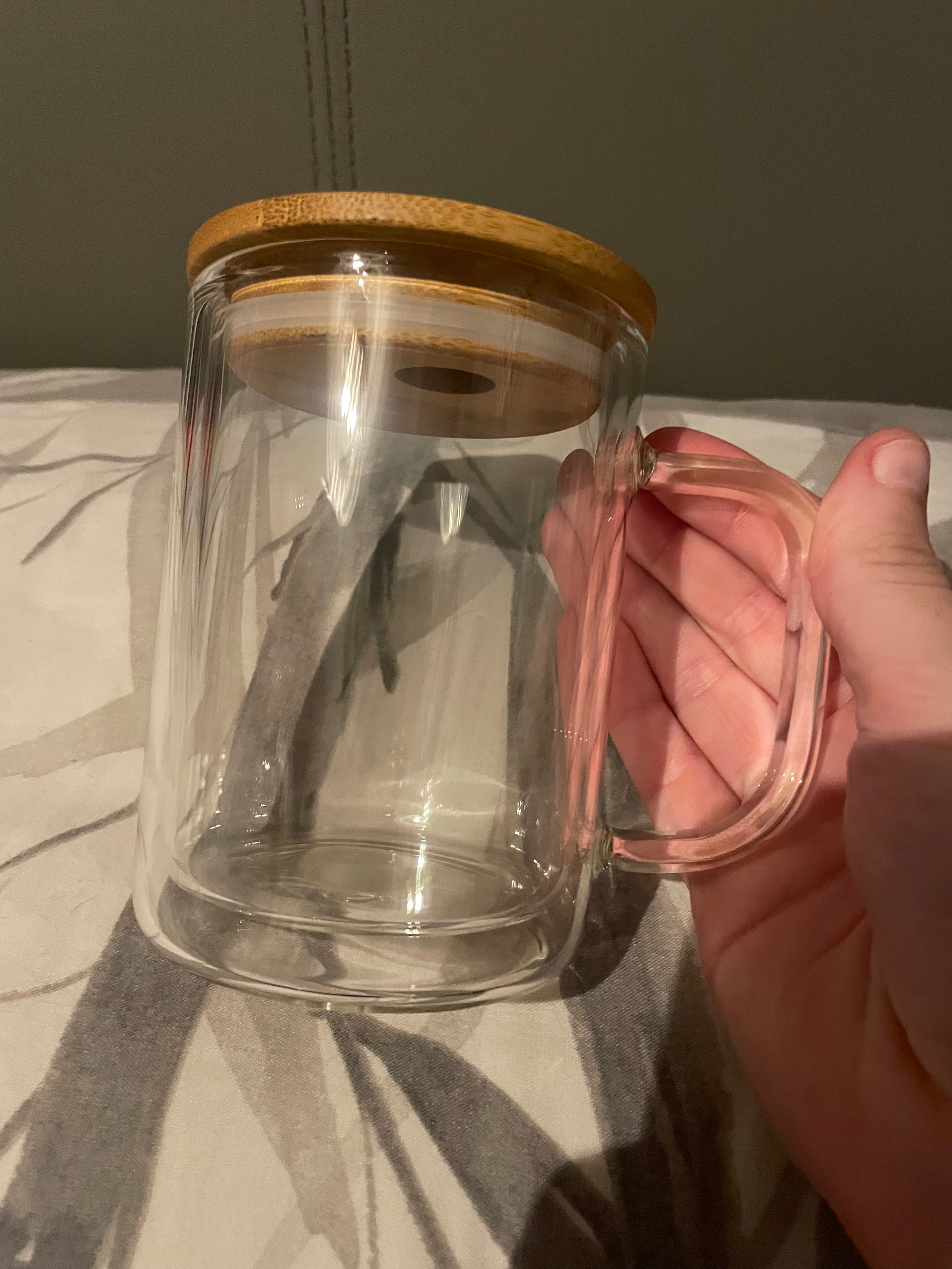 15oz Glass Glitter Snowglobe Mugs