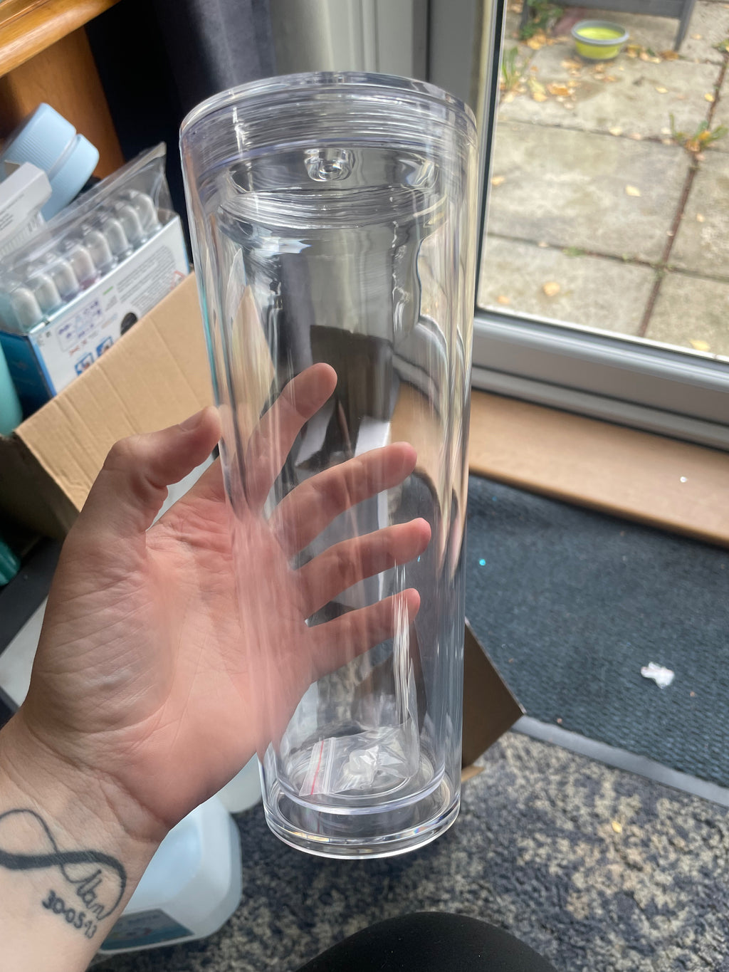 24oz Acrylic Snowglobe Tumbler