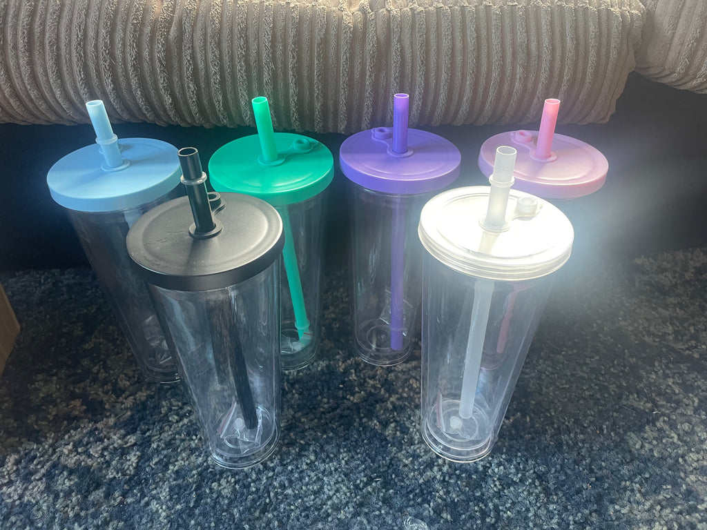 24oz Acrylic Snowglobe Tumbler