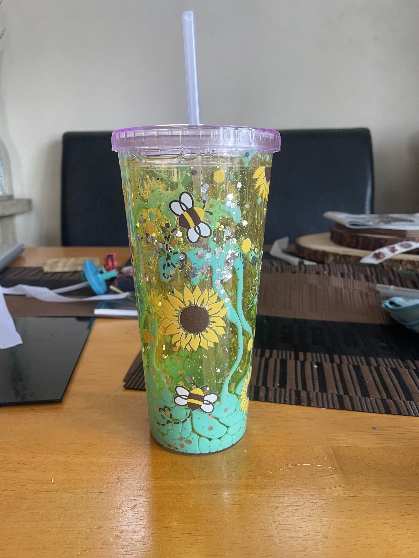 21oz Acrylic Dual Lava Drip Tumbler