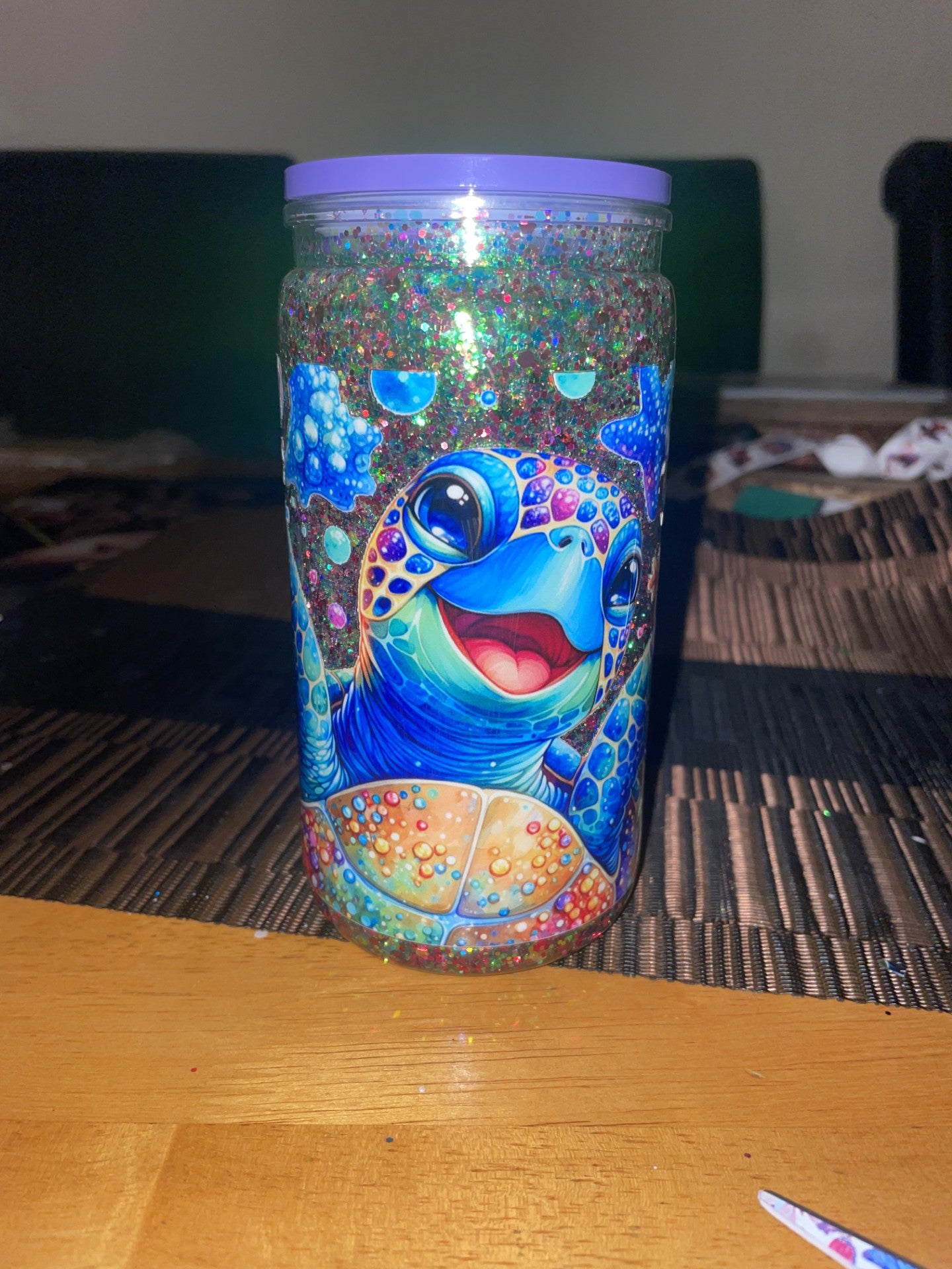 16oz Premade Fast Flow Acrylic Snowglobe Tumbler