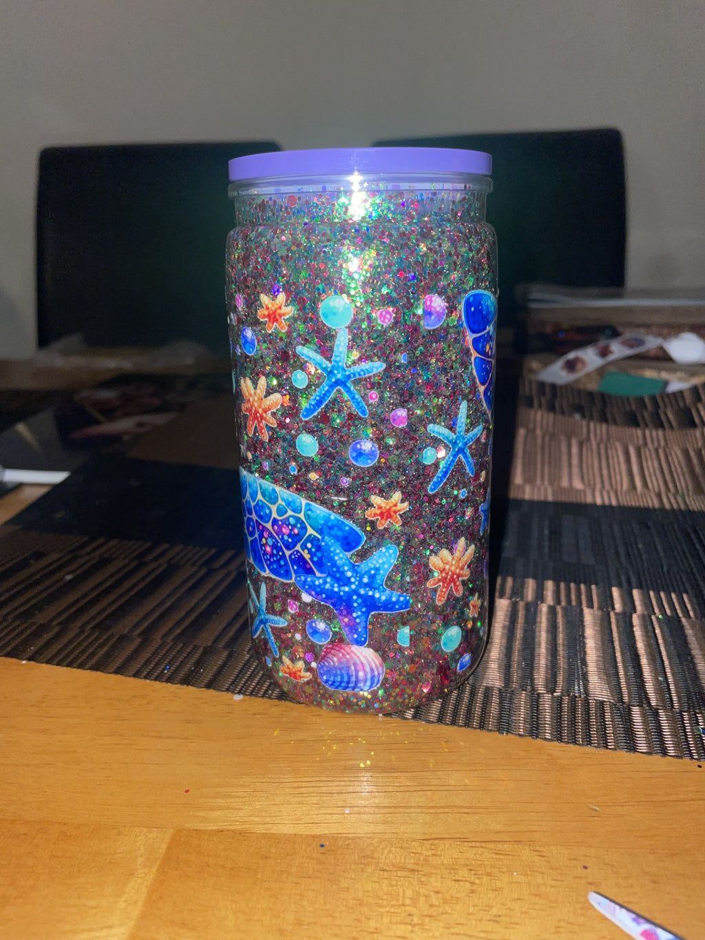 16oz Premade Fast Flow Acrylic Snowglobe Tumbler