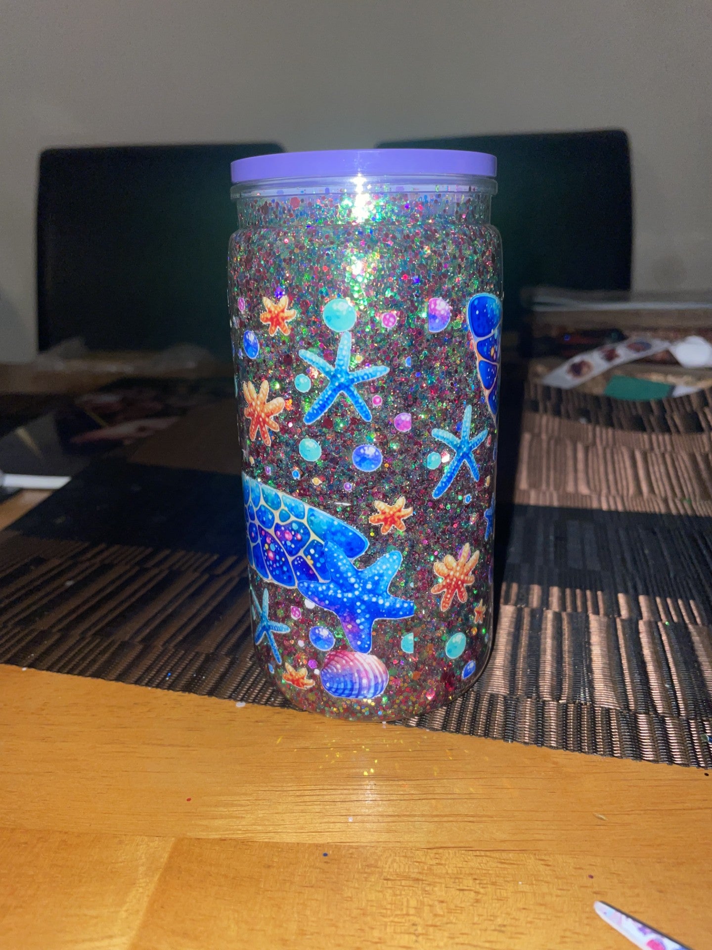 16oz Premade Fast Flow Acrylic Snowglobe Tumbler